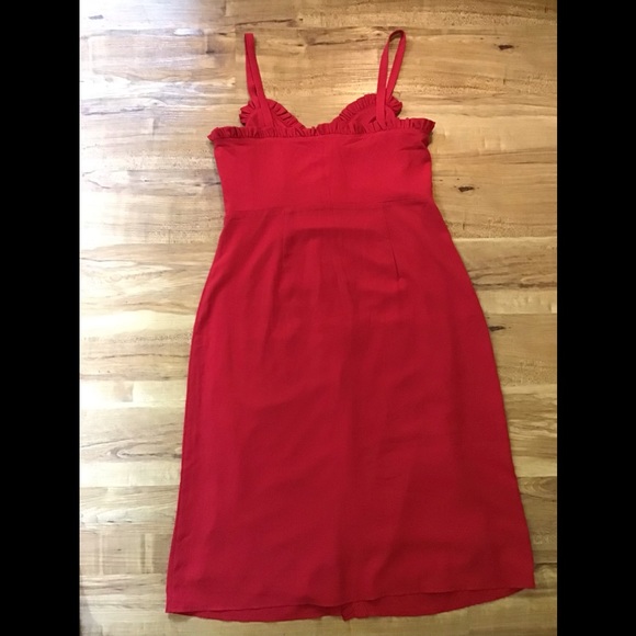 🍒🆕 ON SALE Red Button-Front Dress - Picture 3 of 13